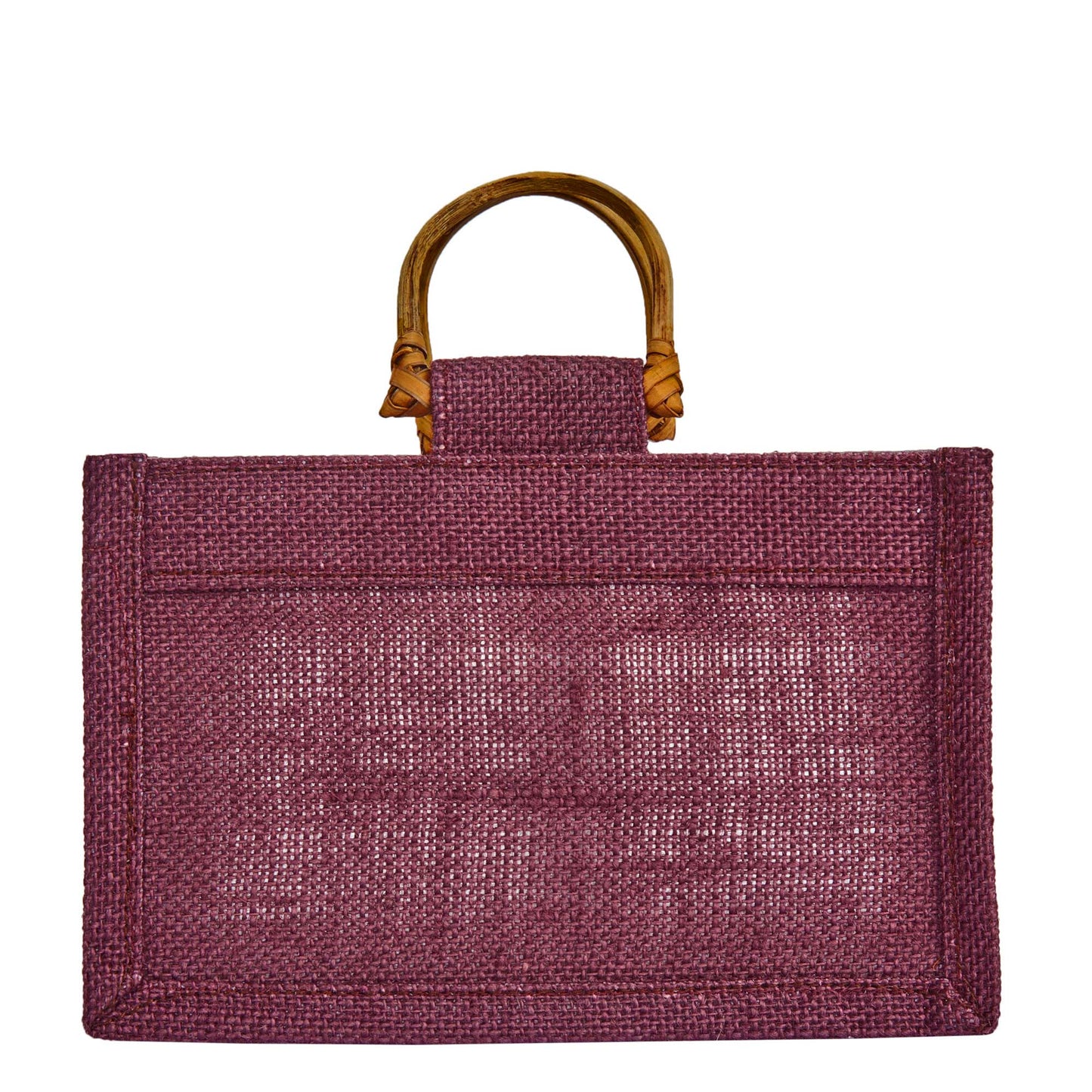 Wholesale Colourful Burlap Jute Gift Bags with Cane Handles (Packs of 7)