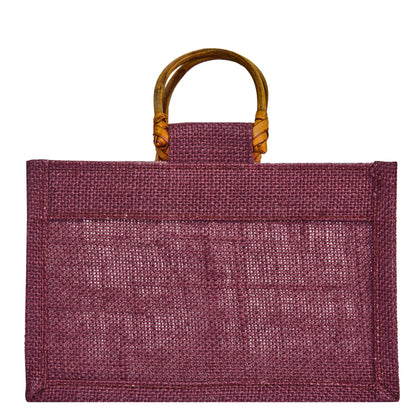 Wholesale Eco-Friendly Coloured Burlap Jute Gift Bags with Organza  (Packs of 7)