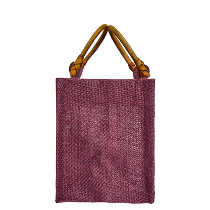 Wholesale Eco-Friendly Coloured Burlap Jute Gift Bags with Organza  (Packs of 7)