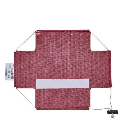 Wholesale Eco-Friendly Coloured Burlap Jute Gift Boxes with PVC Window for Events(Packs of 7)