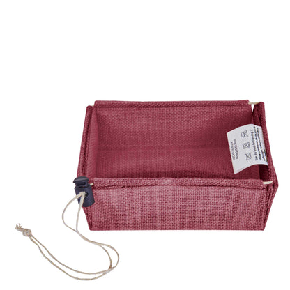 Wholesale Eco-Friendly Coloured Burlap Jute Gift Boxes with PVC Window for Events(Packs of 7)