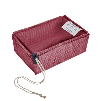 Wholesale Eco-Friendly Coloured Burlap Jute Gift Boxes with PVC Window for Events(Packs of 7)
