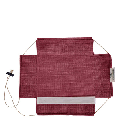 Wholesale Reusable Coloured Burlap Jute Gift Boxes with PVC Window forParty gift (Packs of 7)