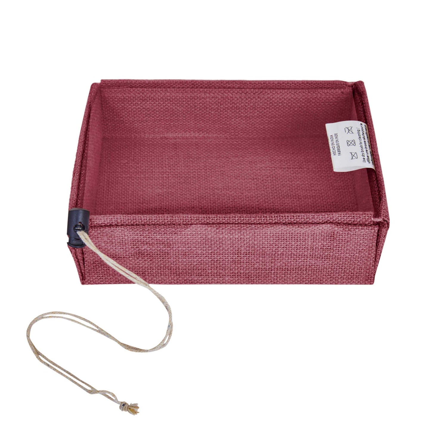 Wholesale Reusable Coloured Burlap Jute Gift Boxes with PVC Window forParty gift (Packs of 7)