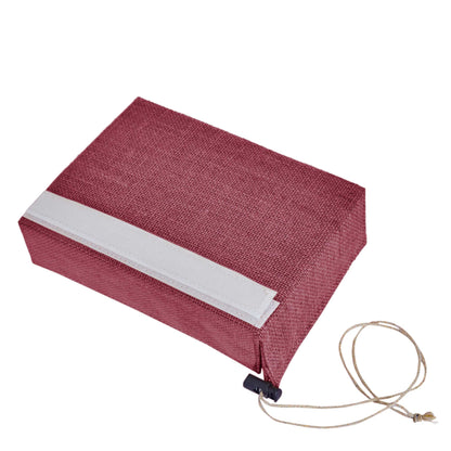 Wholesale Reusable Coloured Burlap Jute Gift Boxes with PVC Window forParty gift (Packs of 7)