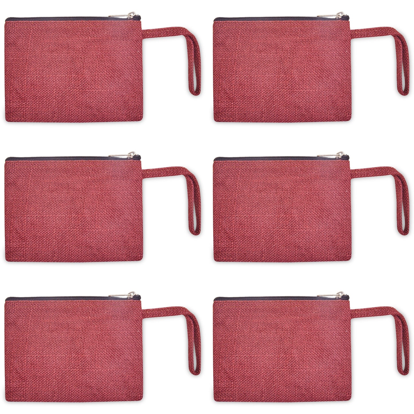 Eco Friendly Multipurpose  Jute Makeup Bags Set of 6 for Women Wholesale Supply