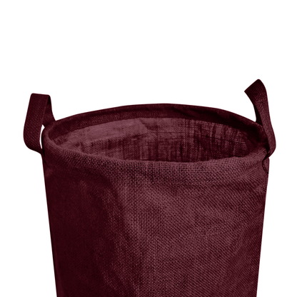 Wholesale Coloured Jute Burlap Laundry Storage Basket  (Set of 4)