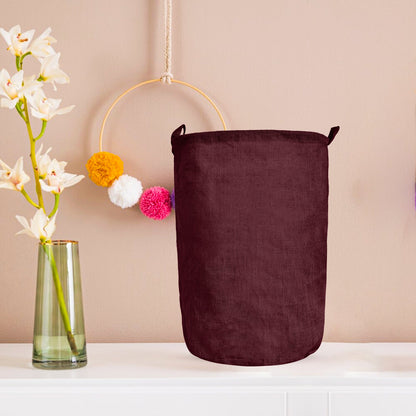Jute Coloured Laundry Storage Baskets with Handles for Home Use(Set of 4)