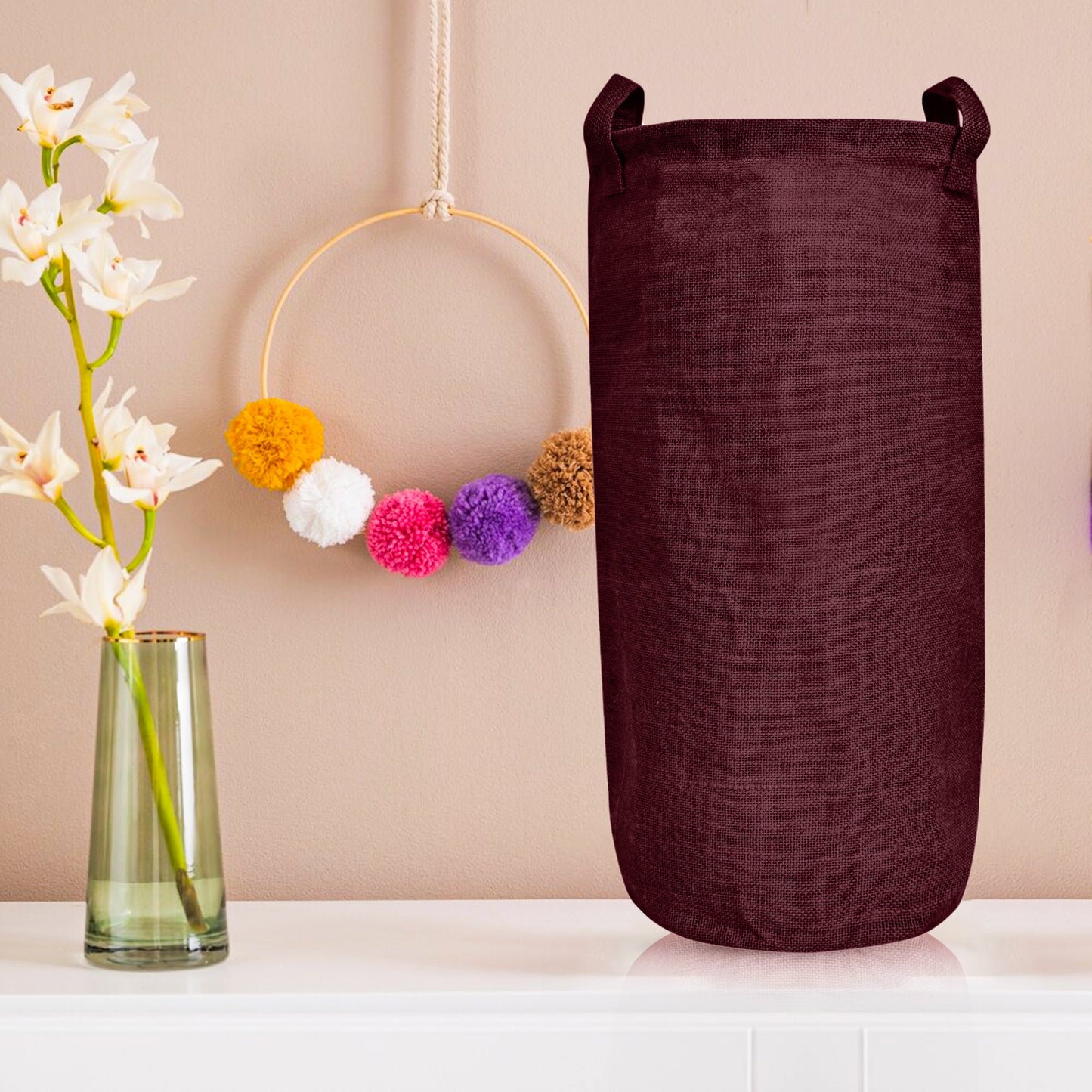Wholesale Reusable Ecofriendly Jute Storage Bins for Home (Packs of 4)