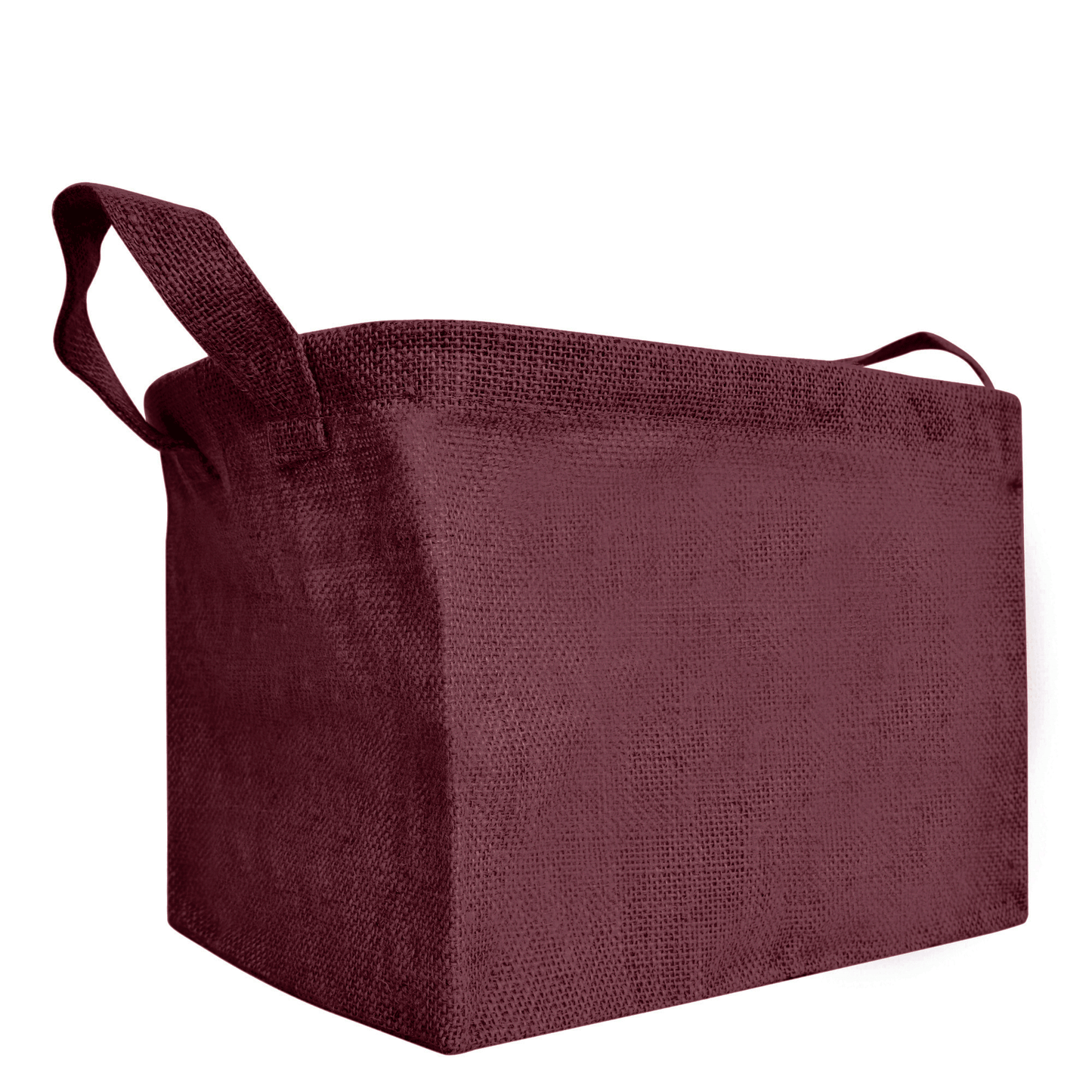 Wholesale Coloured Burlap  Reusable Jute Storage Basket  (Packs of 4)