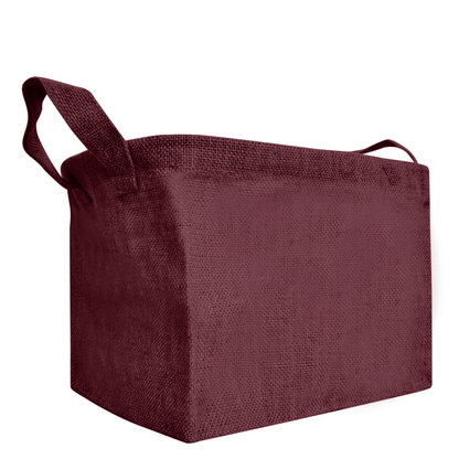 Wholesale Coloured Burlap  Reusable Jute Storage Basket  (Packs of 4)