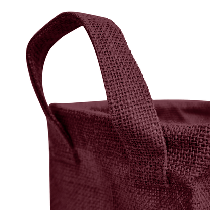 Wholesale Coloured Burlap  Reusable Jute Storage Basket  (Packs of 4)