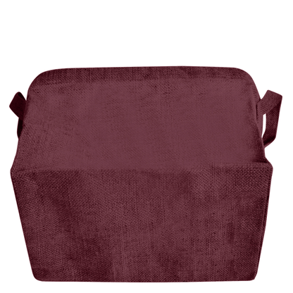 Wholesale Coloured Burlap  Reusable Jute Storage Basket  (Packs of 4)