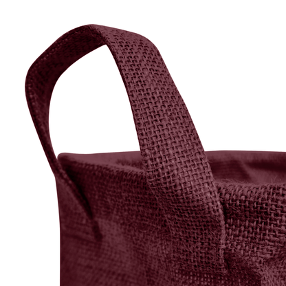 Wholesale Coloured Burlap Reusable Jute Laundry Basket  (Packs of 4)