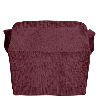 Wholesale Coloured Burlap Reusable Jute Laundry Basket  (Packs of 4)
