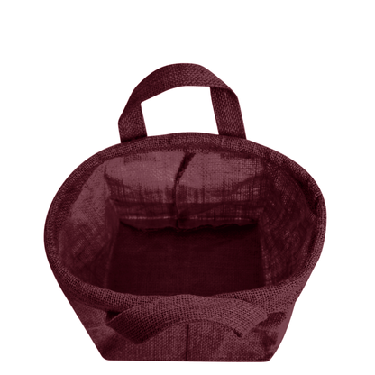 Wholesale Coloured Rectangular Burlap Jute Storage Basket (Packs of 4)