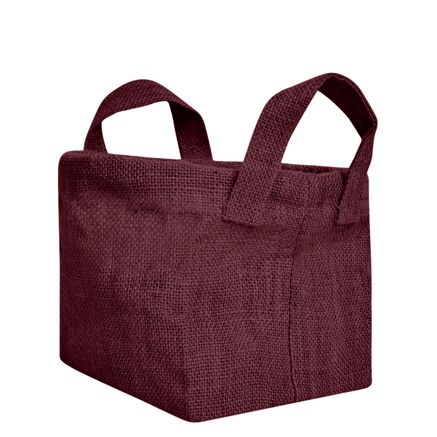 Wholesale Coloured Rectangular Burlap Jute Storage Basket (Packs of 4)