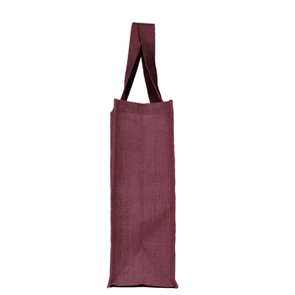 Reusable Natural Jute Bags for Wholesale – Shopping, Gifting, Wedding & Daily Use – Deep Red, Pink, Green & Orange (Set of 4)