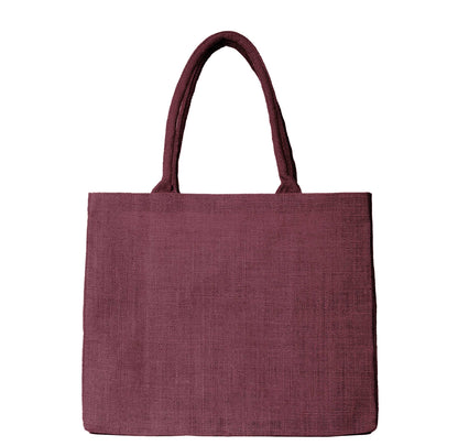 Wholesale Stylish Jute & Burlap Shopping Bags in Red, Pink, Green & Orange – Ideal for Gifting, Weddings & More (Pack of 4)