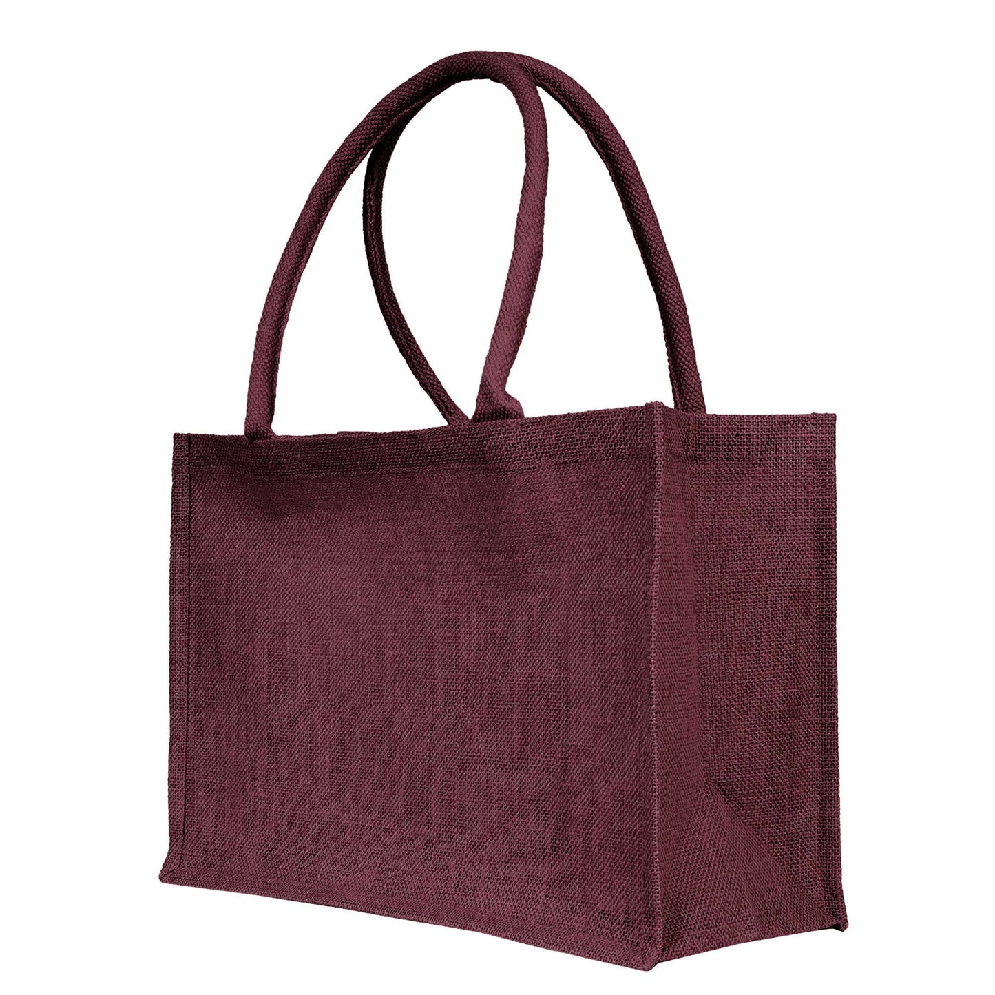 Jute Wholesale Tote Bags – Ideal for Christmas Gifts, Weddings & Shopping – Deep Red, Pink, Green & Orange (Set of 4)