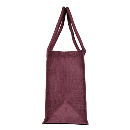 Jute Wholesale Tote Bags – Ideal for Christmas Gifts, Weddings & Shopping – Deep Red, Pink, Green & Orange (Set of 4)