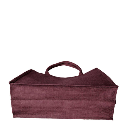 Jute Wholesale Tote Bags – Ideal for Christmas Gifts, Weddings & Shopping – Deep Red, Pink, Green & Orange (Set of 4)