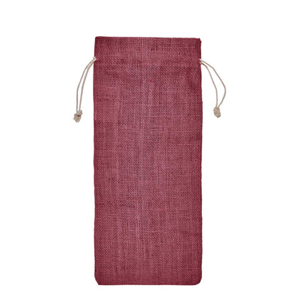 Wholesale Coloured Jute Wine Bottle Gift Pouches – Drawstring Burlap Bags for Gifting & Events (Set of 7)