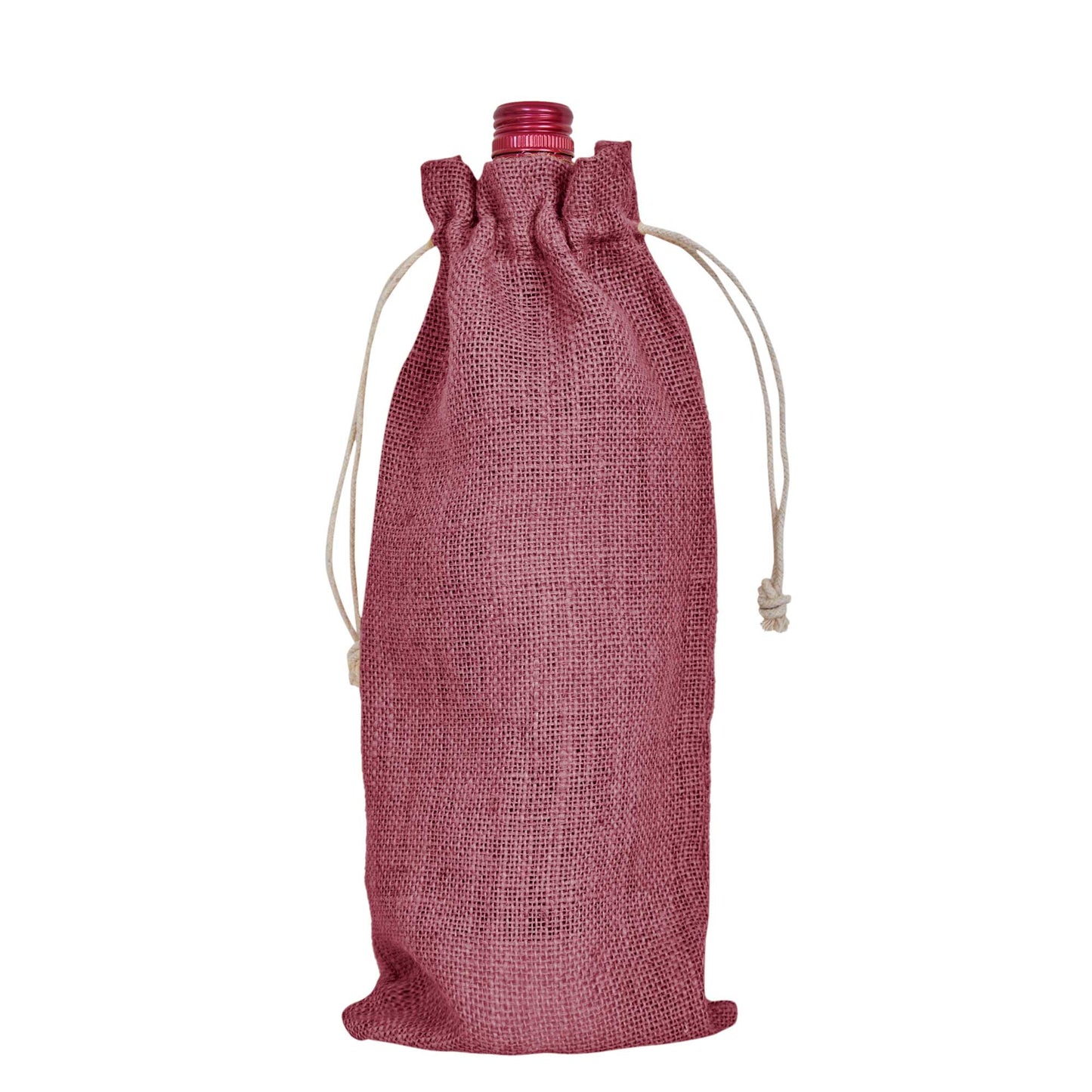 Wholesale Coloured Jute Wine Bottle Gift Pouches – Drawstring Burlap Bags for Gifting & Events (Set of 7)