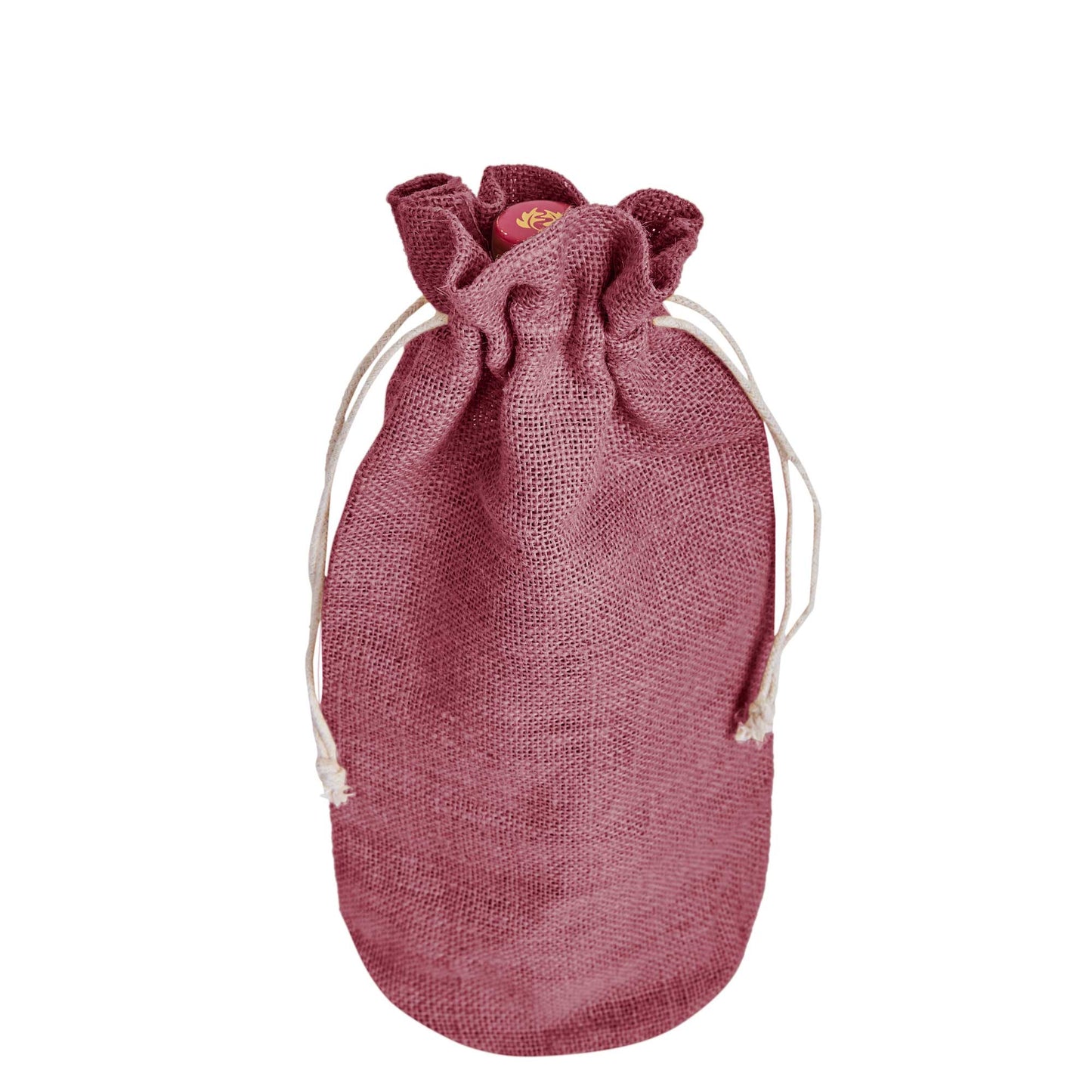 Wholesale Coloured Jute Wine Bottle Gift Pouches – Burlap Bags for Weddings & Celebrations (Set of 7)