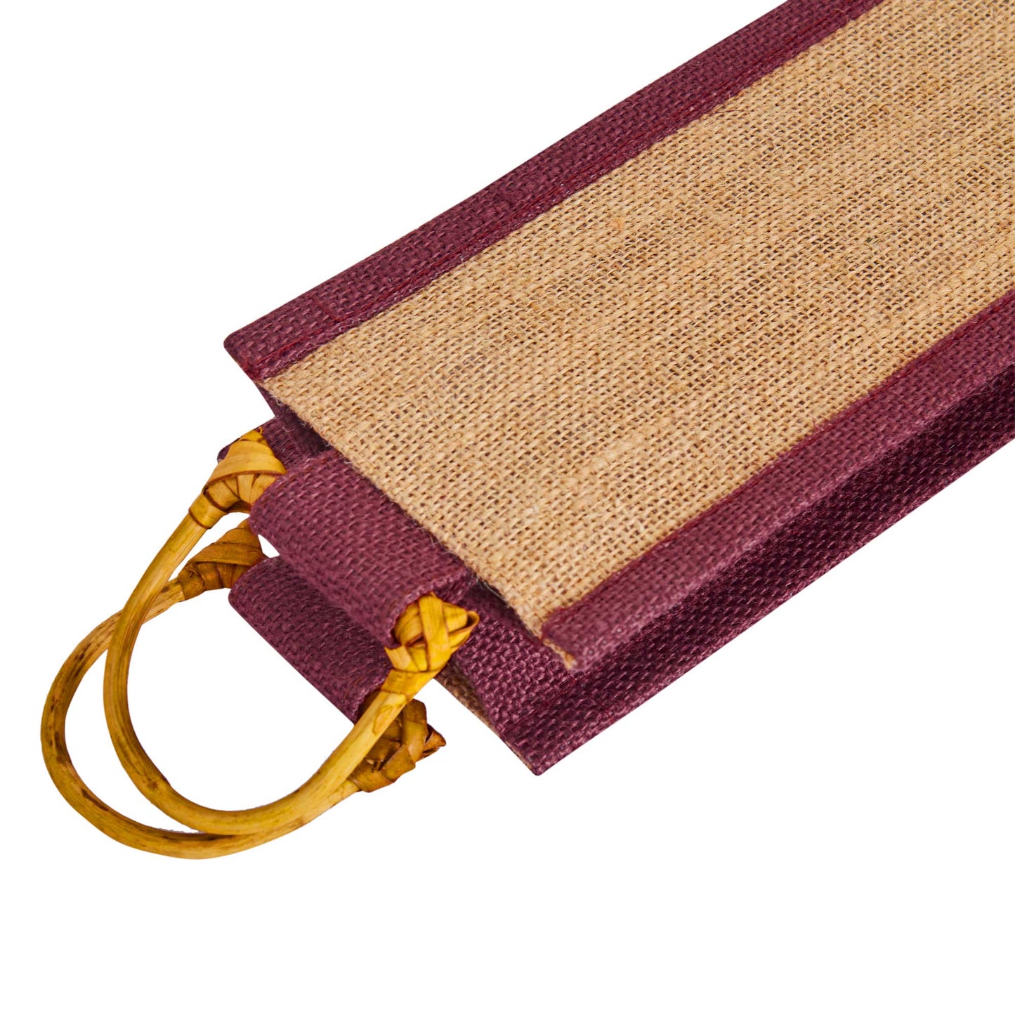 Wholesale Jute Wine Gift Bags with Cane Handles – New Year, Weddings, Birthdays, Parties, Christmas & Special Occasion (Packs of 6)