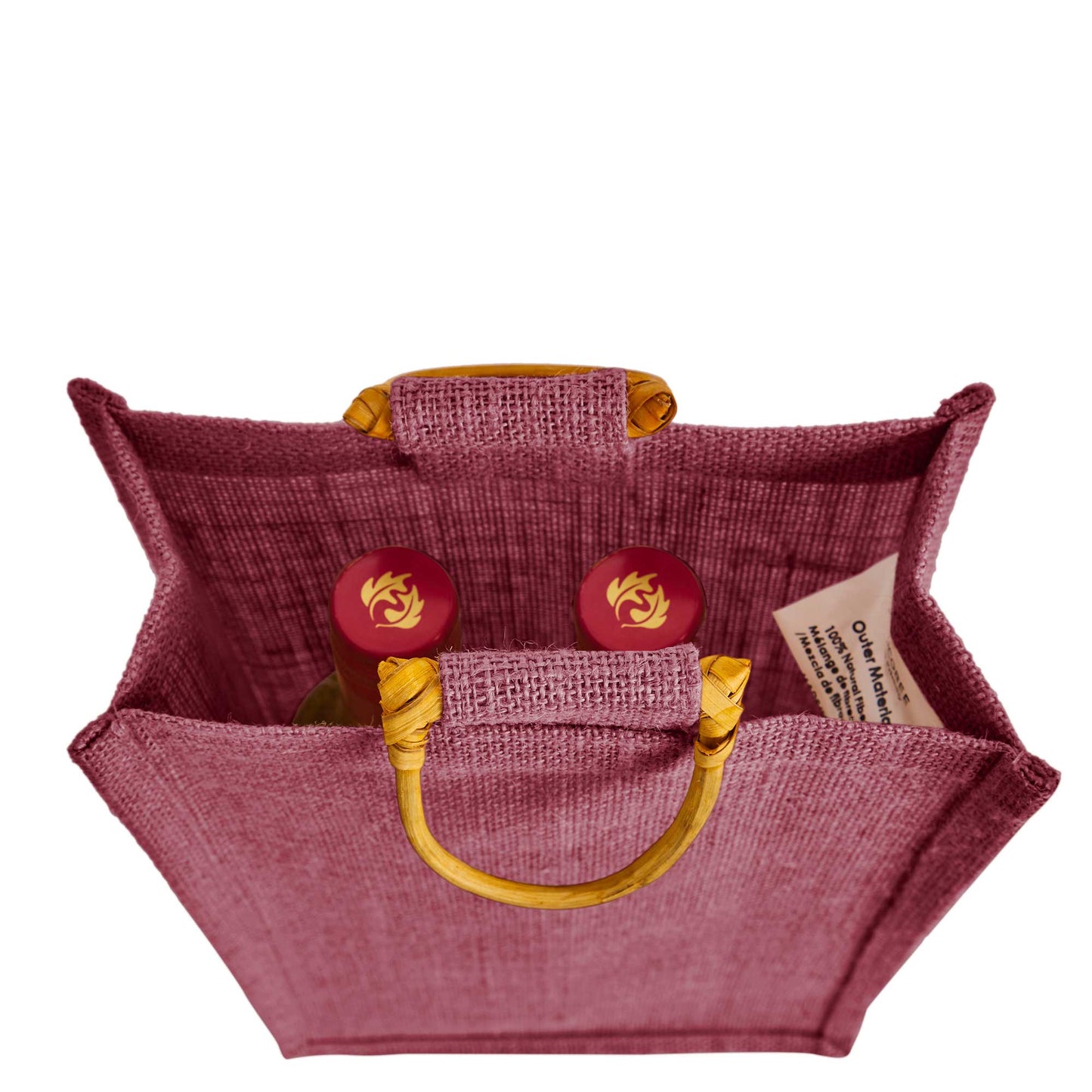 Coloured Jute Wine Burlap Gift Bags – Reusable 2-Bottle Wholesale Tote Bags, Gifting, Weddings, Parties & Holidays (Packs of 6)