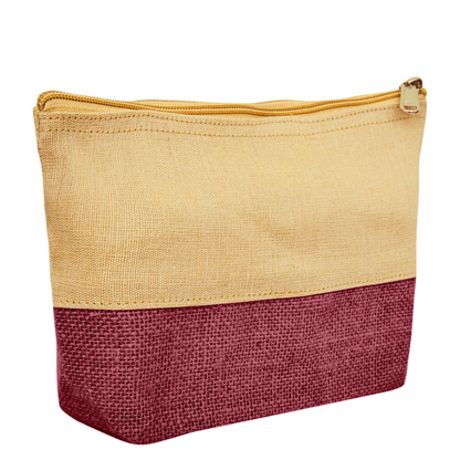 High Quality Stylish  Canvas Jute Cosmetic Pouches Pack of 6 for Women Wholesale Supply