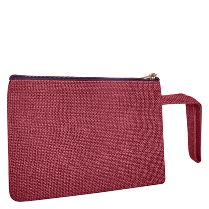 Compact Compact  Colorful Burlap Cosmetic Pouches Set of 6 for Women Wholesale Supply