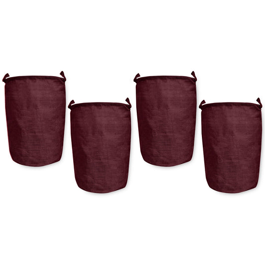 Jute Coloured Laundry Storage Baskets with Handles for Home Use(Set of 4)