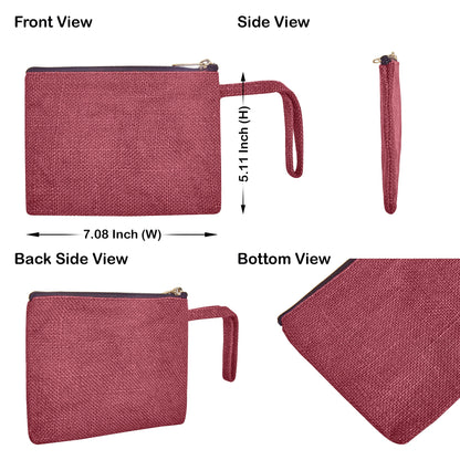 Eco Friendly Multipurpose  Jute Makeup Bags Set of 6 for Women Wholesale Supply