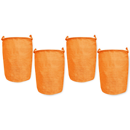 Jute Coloured Laundry Storage Baskets with Handles for Home Use(Set of 4)