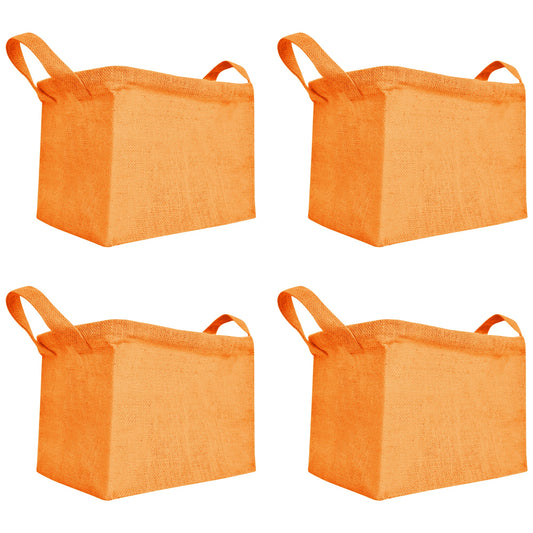 Wholesale Coloured Burlap Ecofriendly Jute Organizer Basket  (Packs of 4)