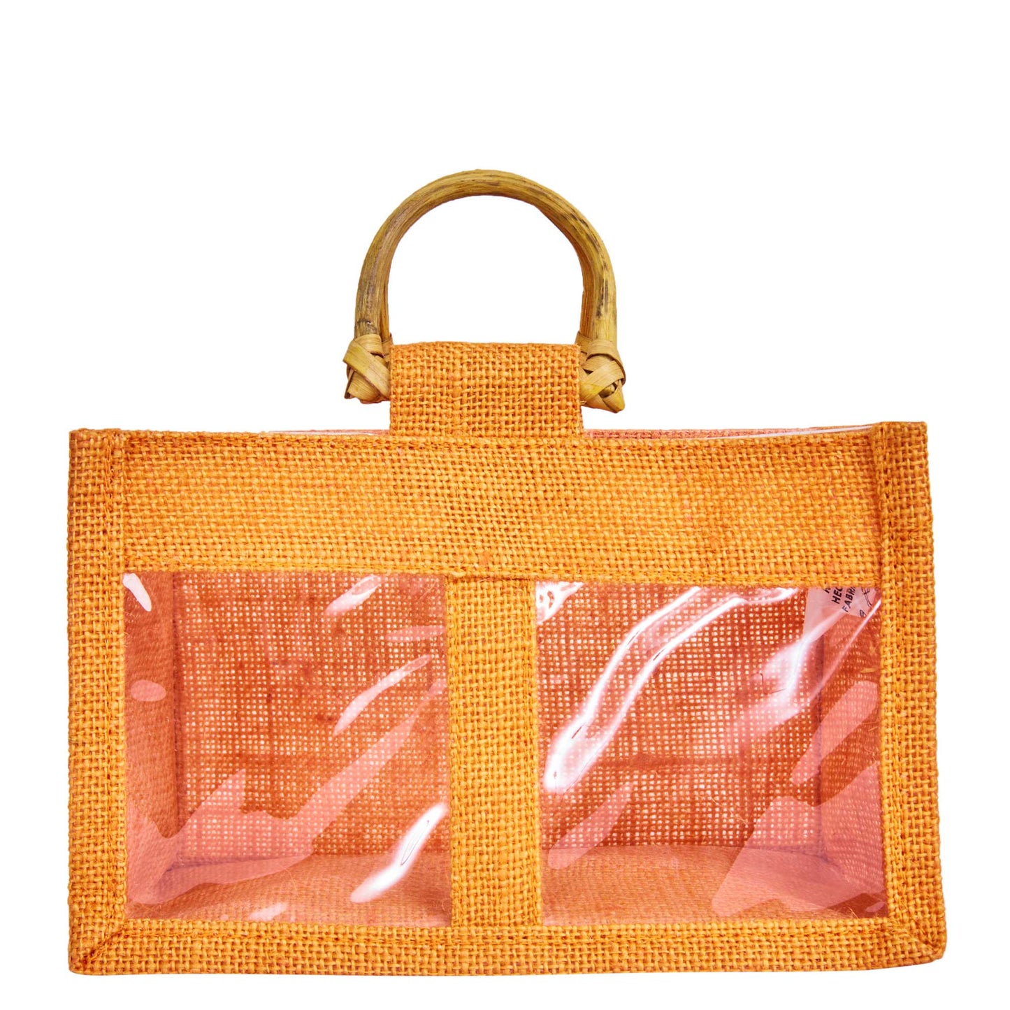 Wholesale Colourful Burlap Jute Gift Bags with Cane Handles (Packs of 7)