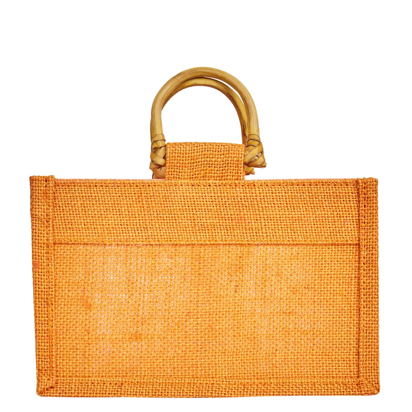 Wholesale Colourful Burlap Jute Gift Bags with Cane Handles (Packs of 7)