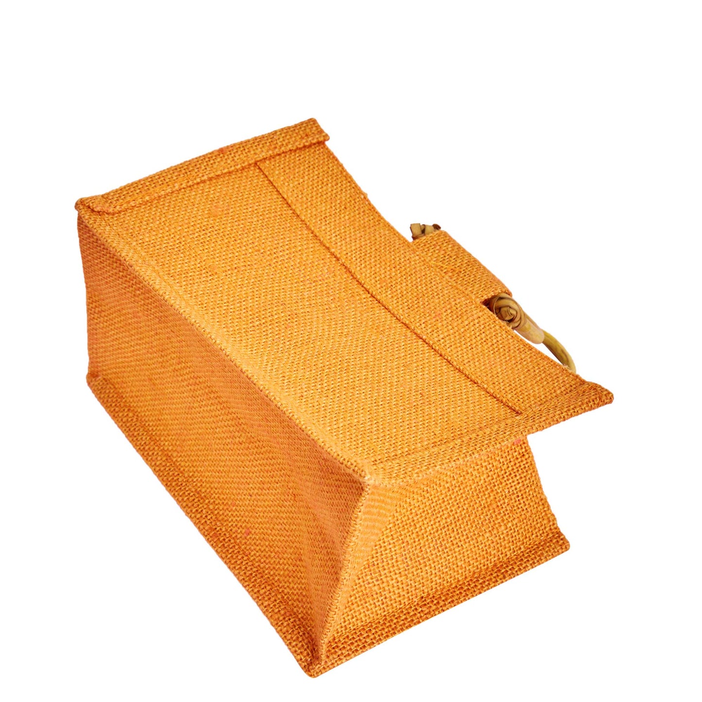 Wholesale Colourful Burlap Jute Gift Bags with Cane Handles (Packs of 7)