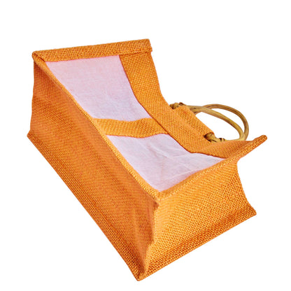 Wholesale Eco-Friendly Coloured Burlap Jute Gift Bags with Organza  (Packs of 7)