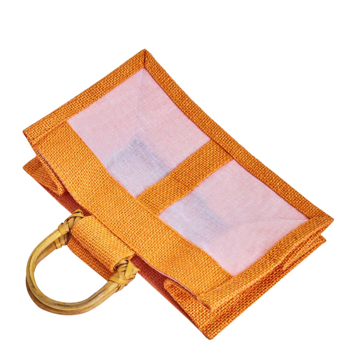 Wholesale Eco-Friendly Coloured Burlap Jute Gift Bags with Organza  (Packs of 7)