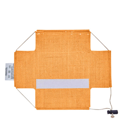 Wholesale Eco-Friendly Coloured Burlap Jute Gift Boxes with PVC Window for Events(Packs of 7)