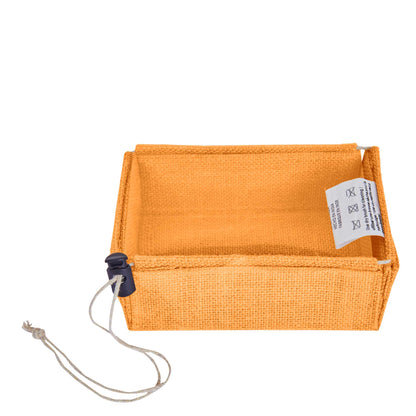 Wholesale Eco-Friendly Coloured Burlap Jute Gift Boxes with PVC Window for Events(Packs of 7)