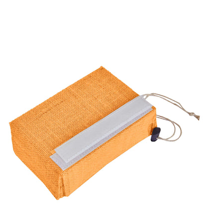 Wholesale Eco-Friendly Coloured Burlap Jute Gift Boxes with PVC Window for Events(Packs of 7)