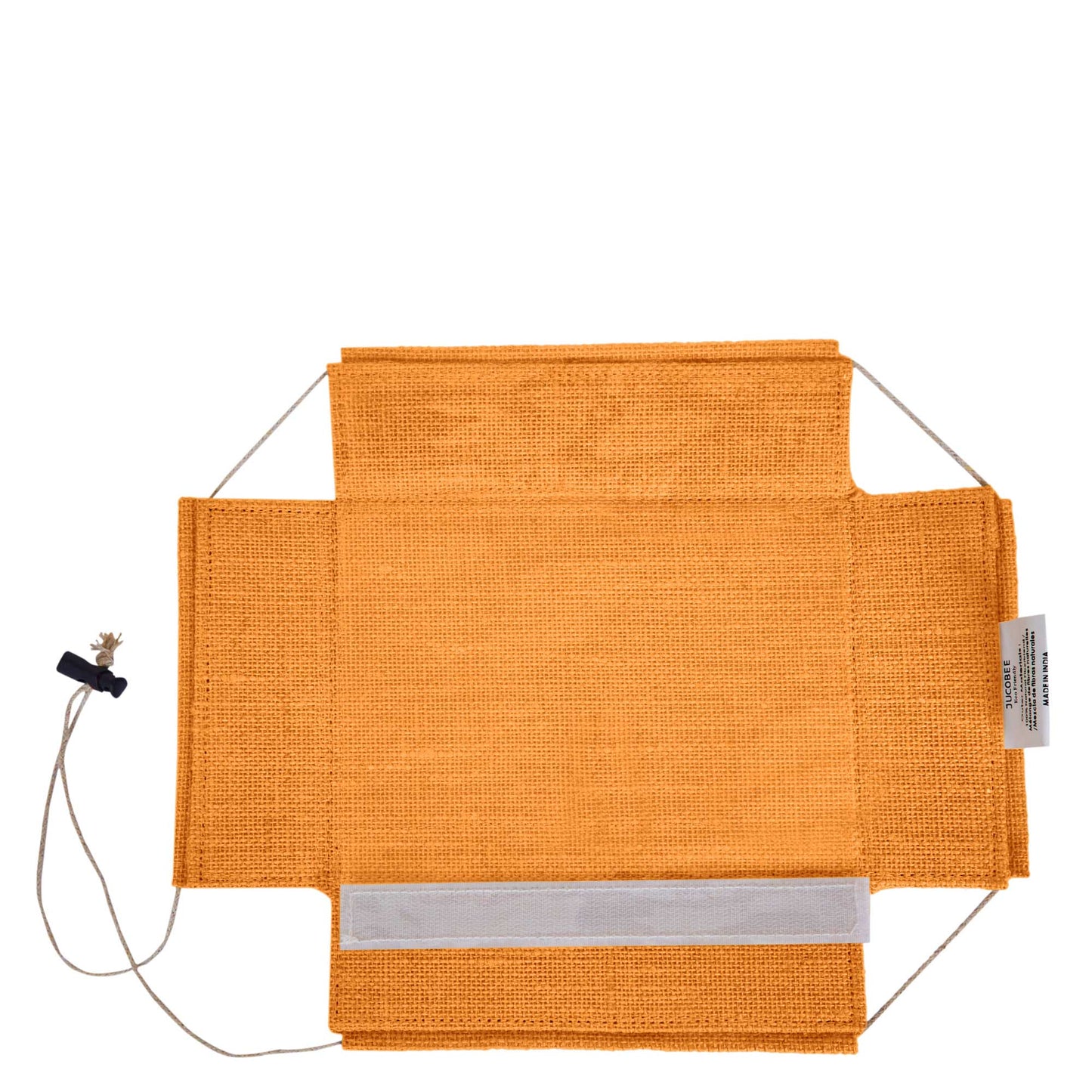 Wholesale Reusable Coloured Burlap Jute Gift Boxes with PVC Window forParty gift (Packs of 7)
