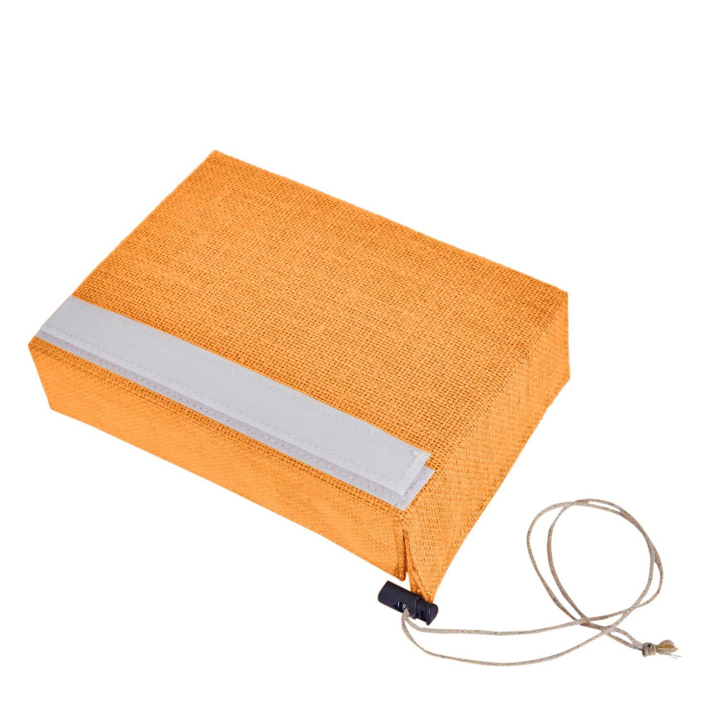 Wholesale Reusable Coloured Burlap Jute Gift Boxes with PVC Window forParty gift (Packs of 7)