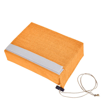 Wholesale Reusable Coloured Burlap Jute Gift Boxes with PVC Window forParty gift (Packs of 7)