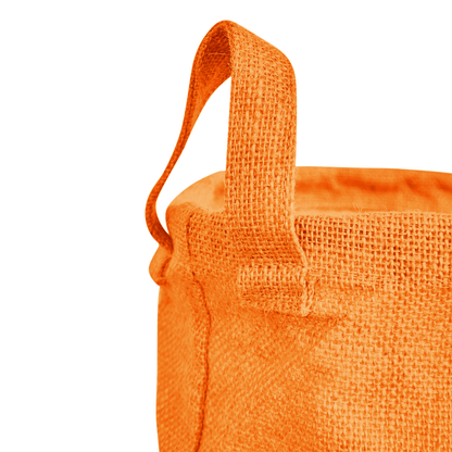 Wholesale Coloured Jute Burlap Laundry Storage Basket  (Set of 4)