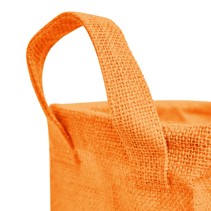 Wholesale Coloured Burlap  Reusable Jute Storage Basket  (Packs of 4)